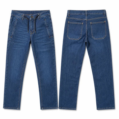 XYNVORA Premium Men’s Classic Dark Blue Denim Jeans – Regular Fit Casual Stretch Jeans