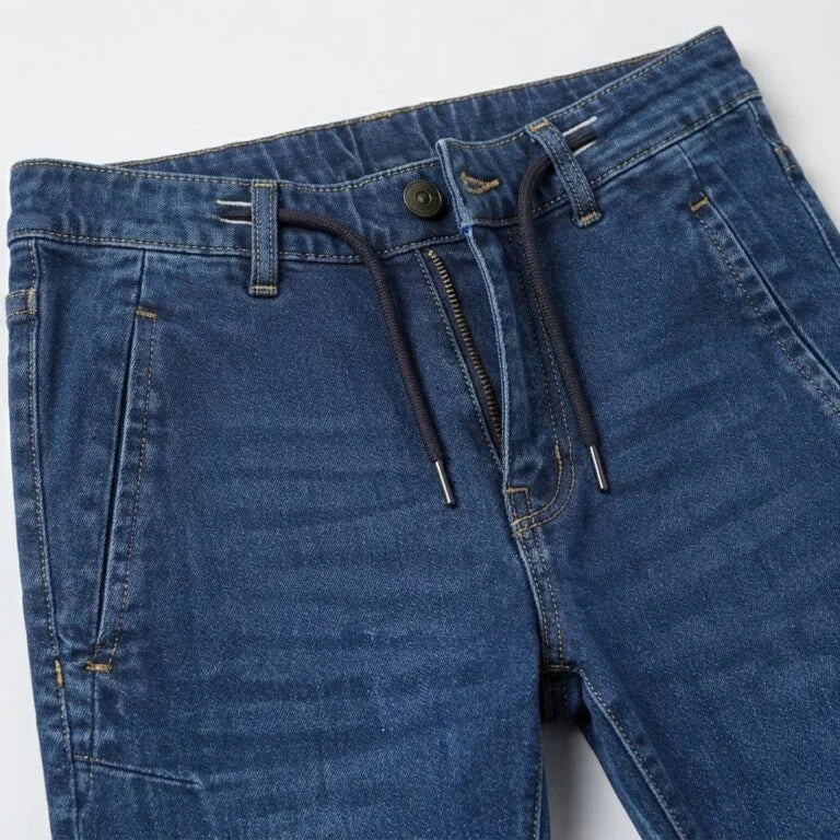 XYNVORA Premium Men’s Classic Dark Blue Denim Jeans – Regular Fit Casual Stretch Jeans