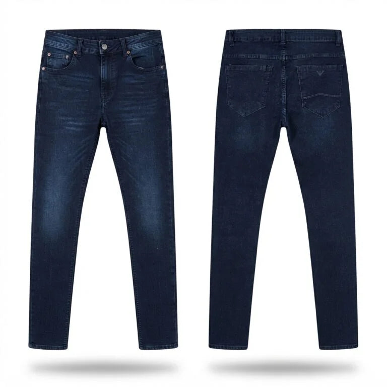 XYNVORA Premium Men’s Dark Blue Slim Fit Denim Jeans