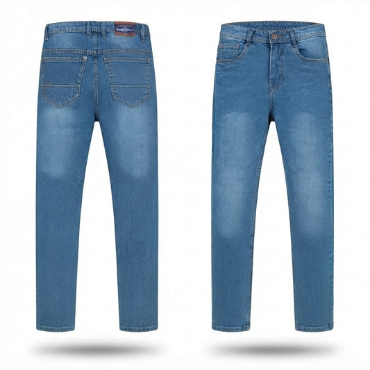 XYNVORA Premium Men’s Classic Blue Denim Jeans – Regular Fit Casual Jeans