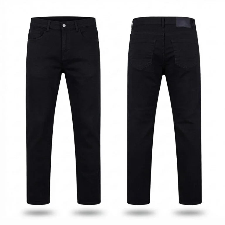 XYNVORA Premium Men’s Black Slim Fit Stretch Jeans