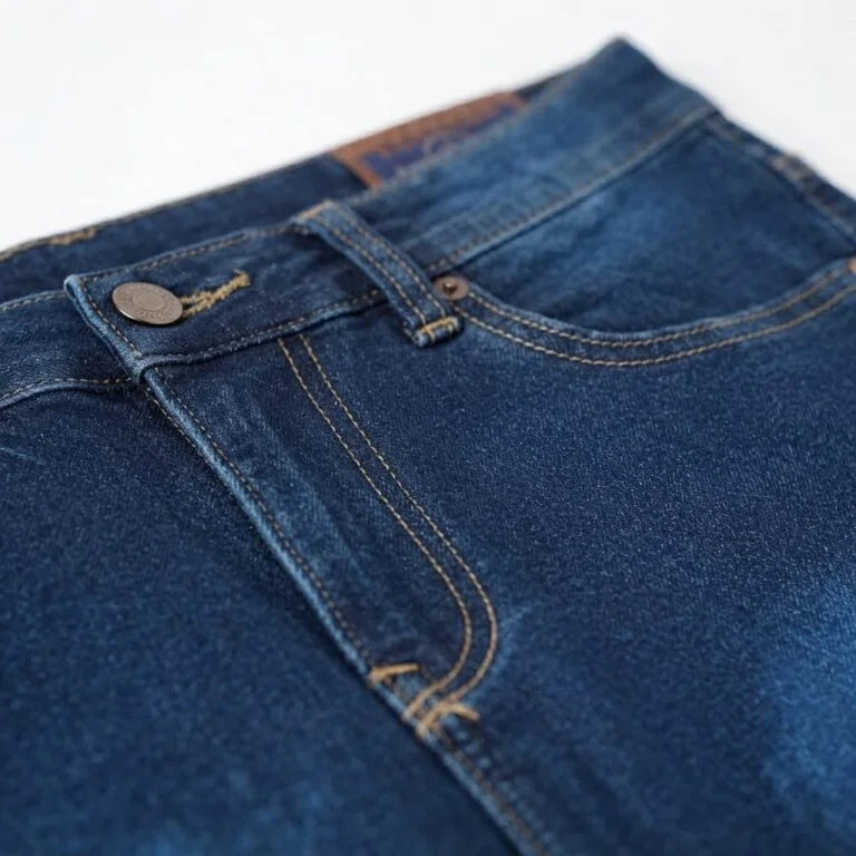 XYNVORA Premium Men’s Dark Blue Stretch Denim Jeans – Classic Slim Fit