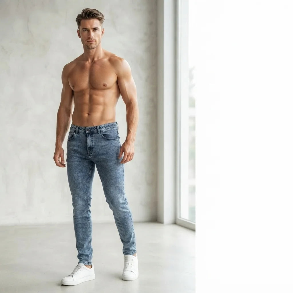 XYNVORA Premium Men’s Blue Denim Jeans – Stylish Slim Fit Casual Jeans for Men